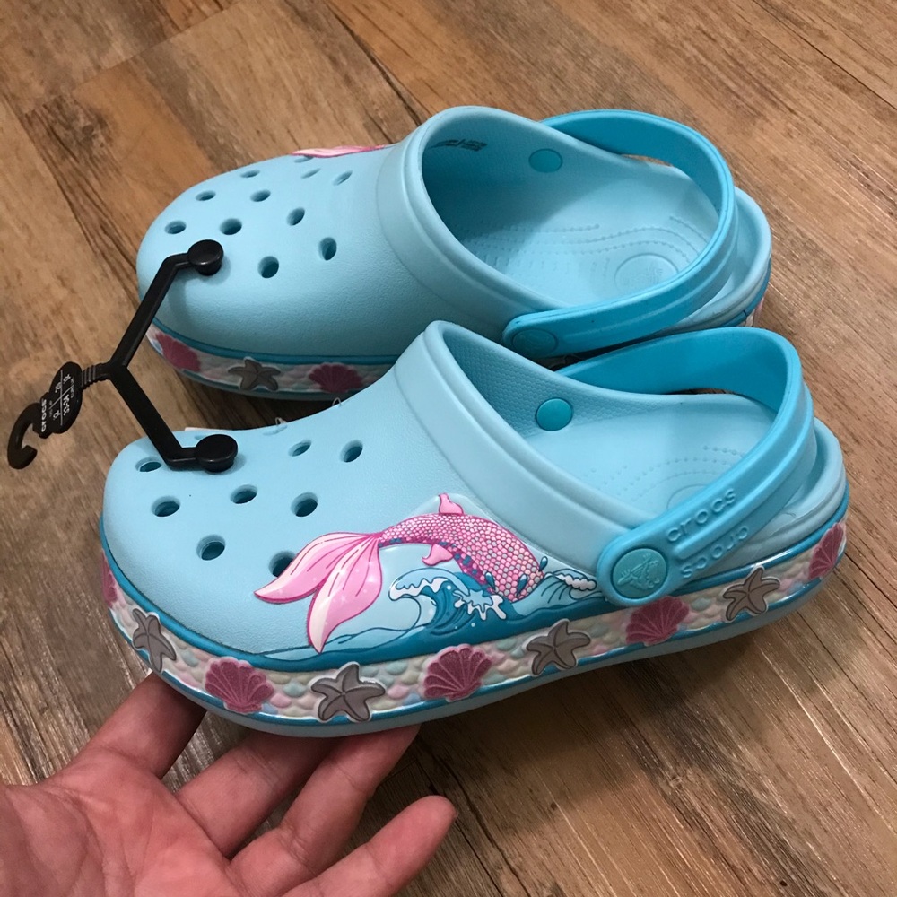 Brand new Crocs size 2 mermaid tail